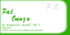 pal onozo business card